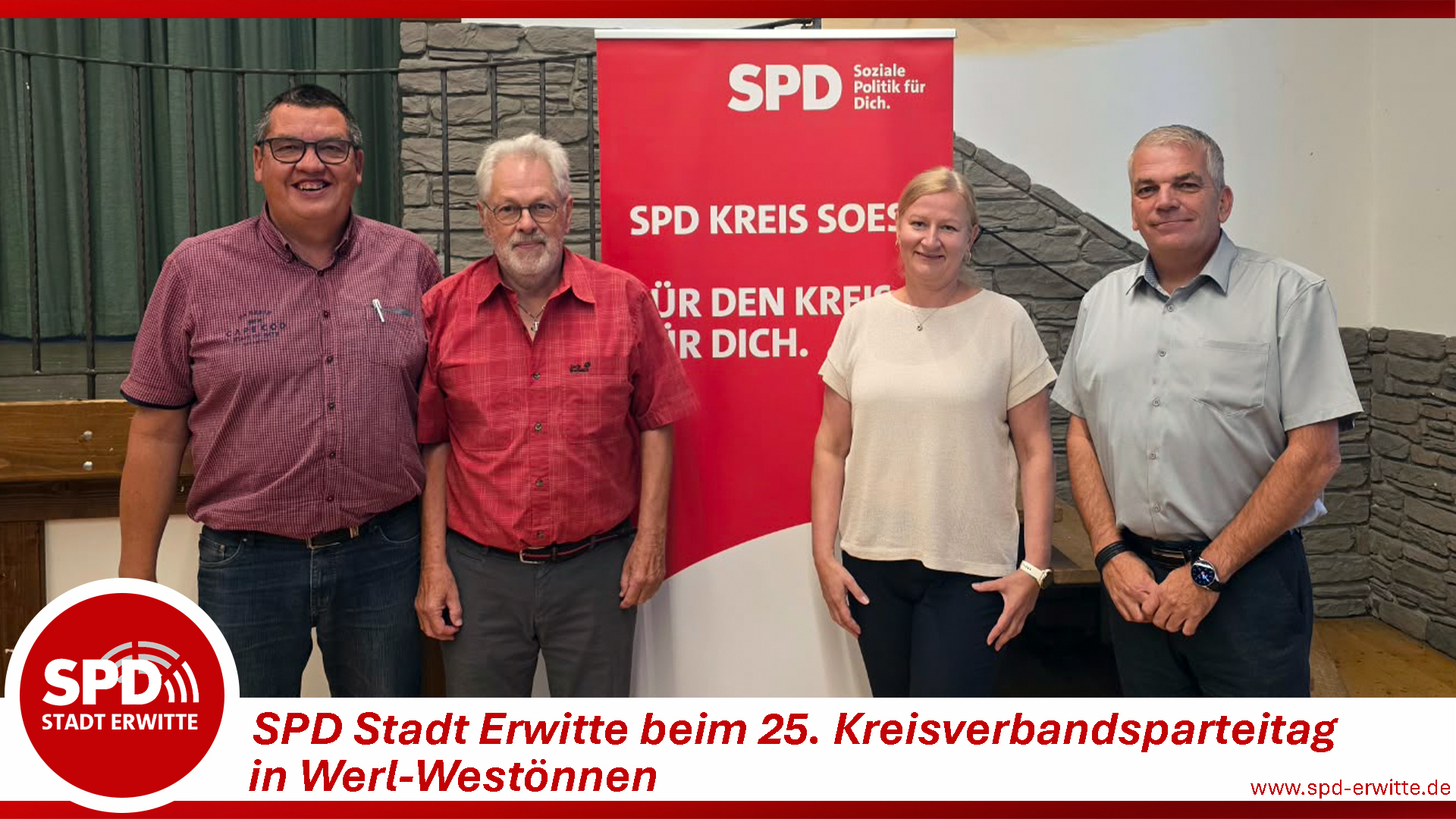 SPD Stadt Erwitte beim Kreisverbandsparteitag in Werl-Westönnen