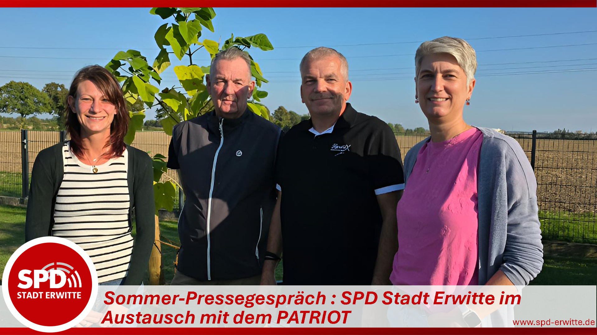 Sommer-Pressegespräch: SPD Stadt Erwitte im Austausch mit dem PATRIOT